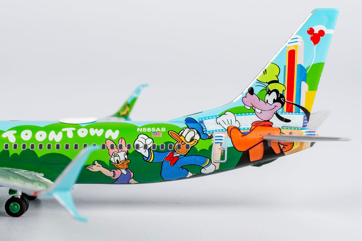 NG Models 58222 1:400 Alaska Airlines 737 - 800/w N565AS (“Mickey’s Toontown Express” cs; with scimitar winglets)