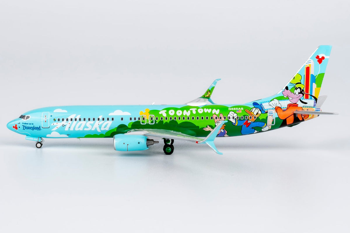 NG Models 58222 1:400 Alaska Airlines 737 - 800/w N565AS (“Mickey’s Toontown Express” cs; with scimitar winglets)