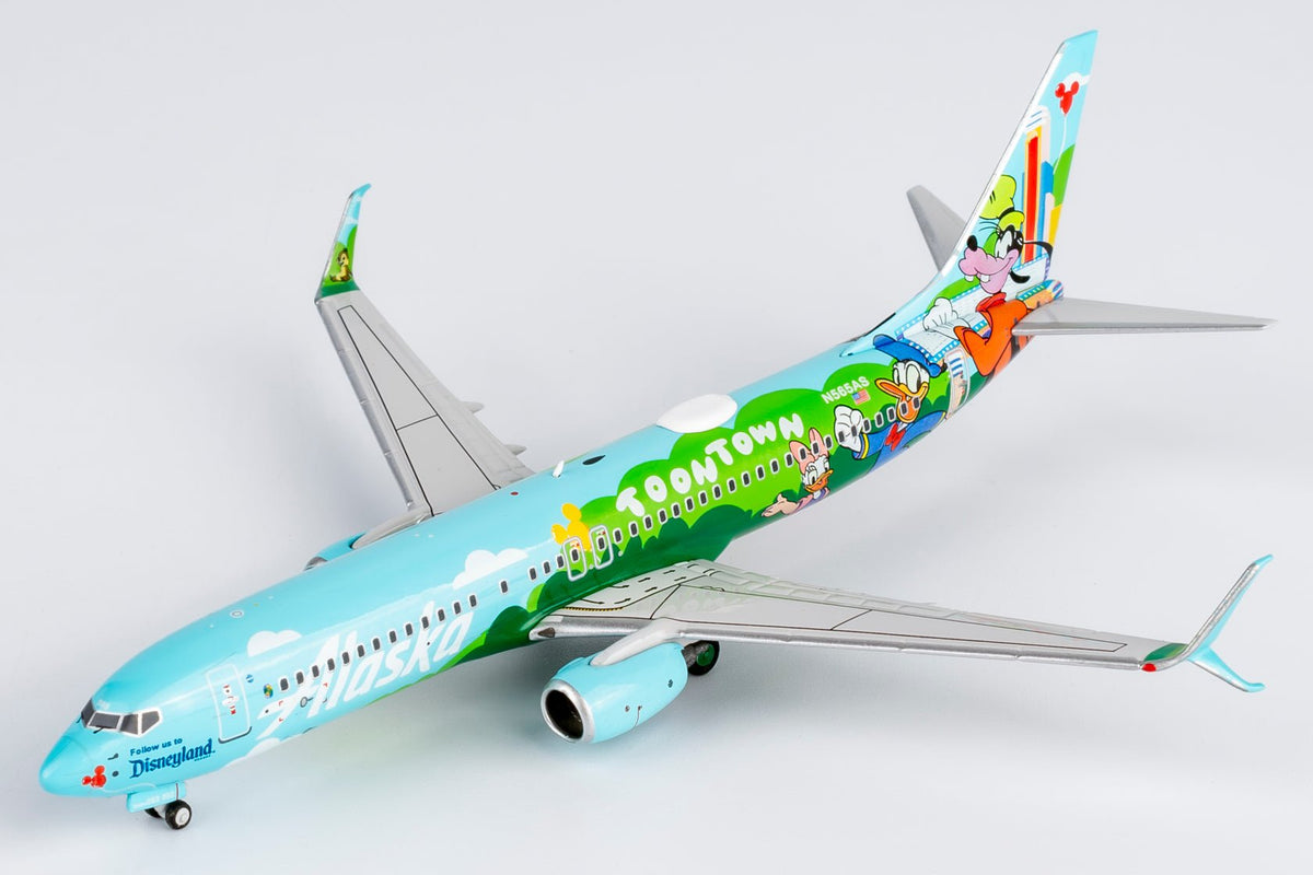 NG Models 58222 1:400 Alaska Airlines 737 - 800/w N565AS (“Mickey’s Toontown Express” cs; with scimitar winglets)