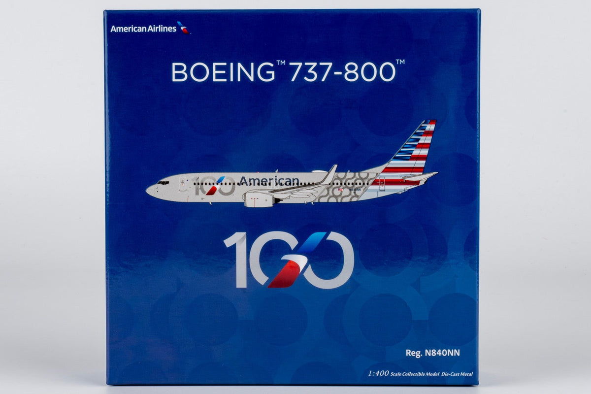 NG Models 58259 1:400 American Airlines 737-800/w N840NN (100th Anniversary)