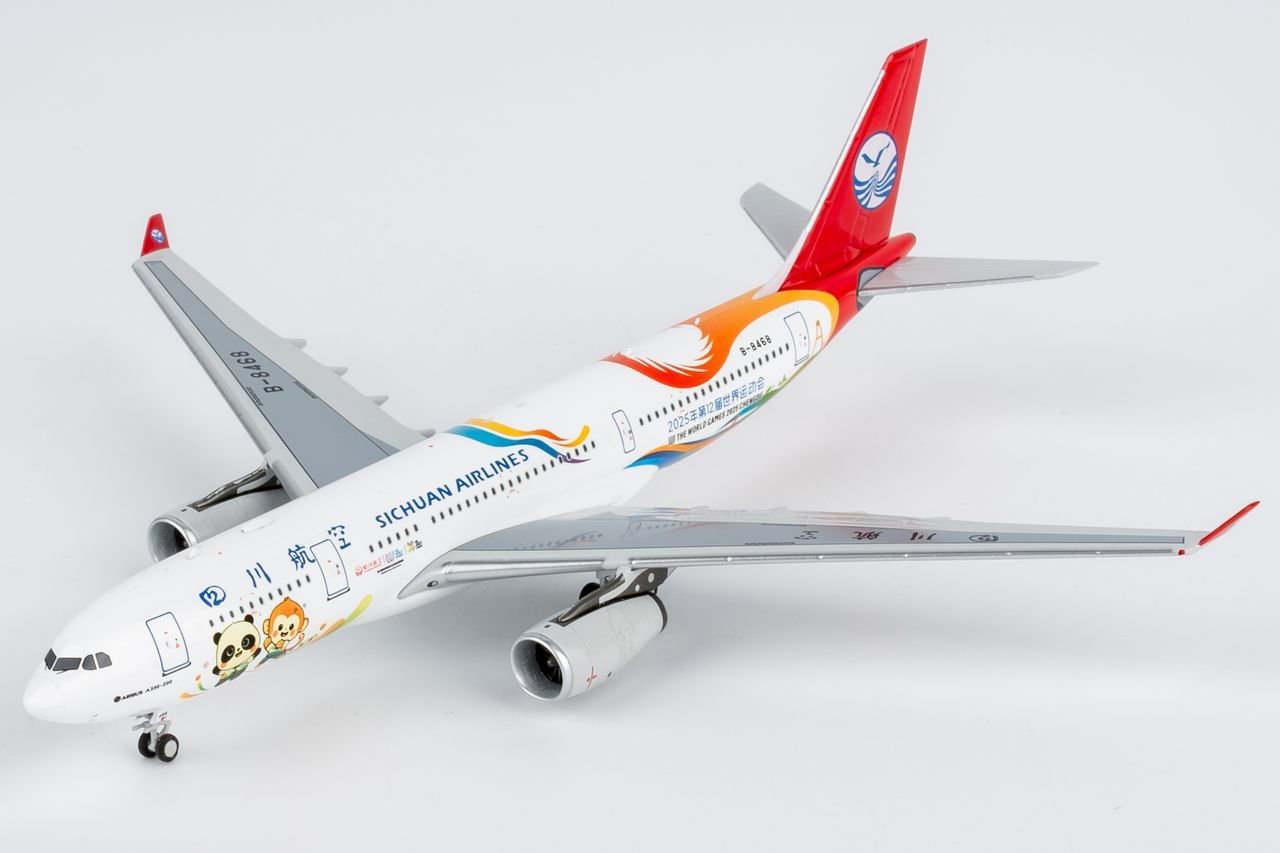 NG Models 61100 1:400 Sichuan Airlines A330 - 200 B - 8468 (The World Games 2025 Chengdu)