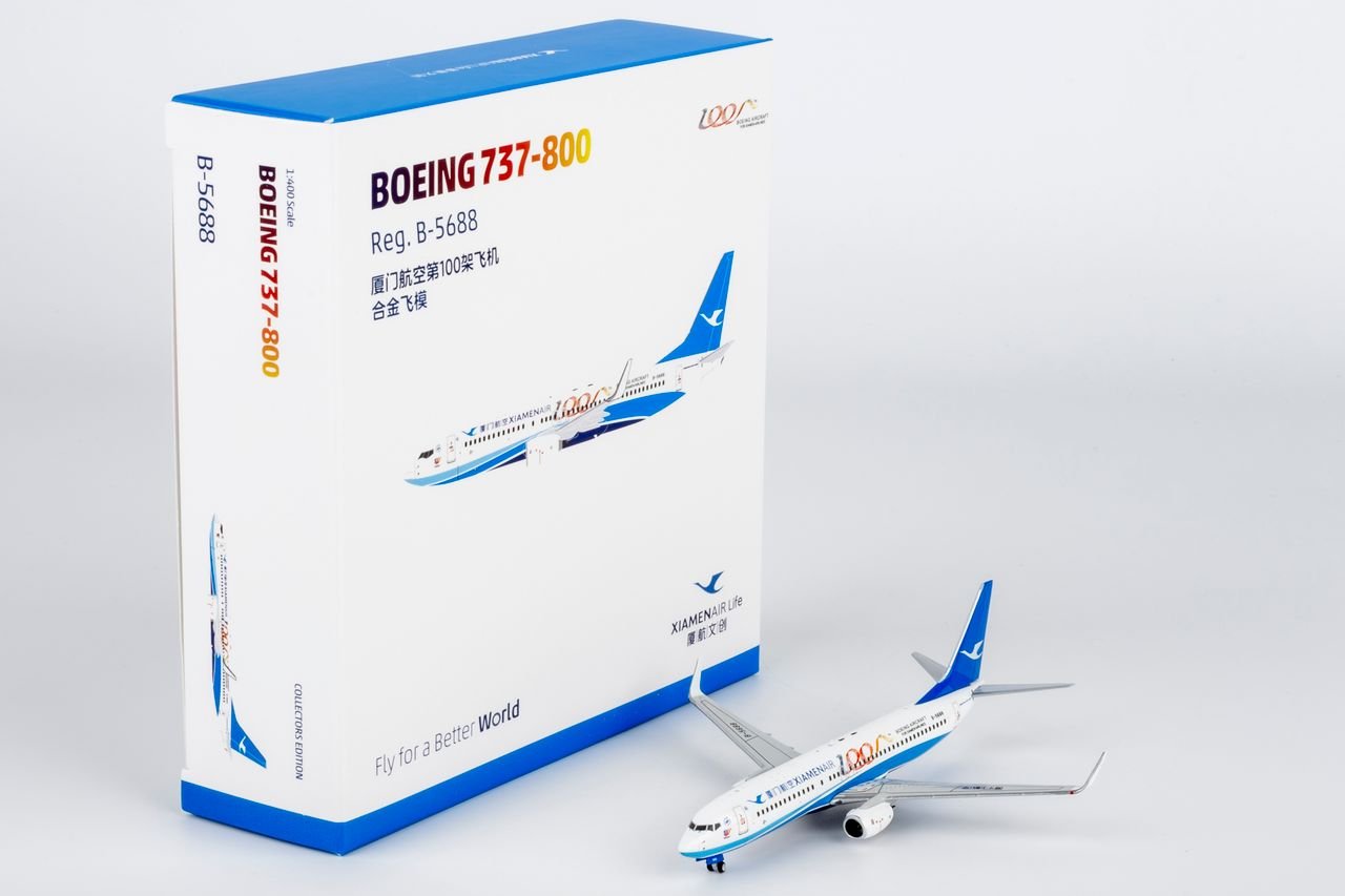 NG Models 64147 1:400 Xiamen Airlines 737 - 800/w B - 5688 (100th Boeing aircraft for Xiamen Airlines)