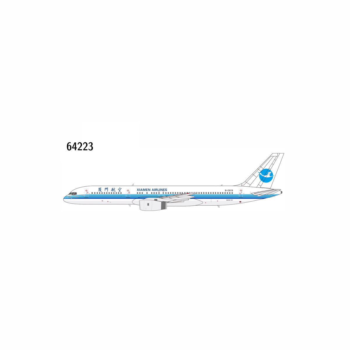 NG Models 1:400 scale PRO Xiamen Airlines 757-200 B-2819 (classics colors; 第一代改革乐章涂装) diecast model airplane