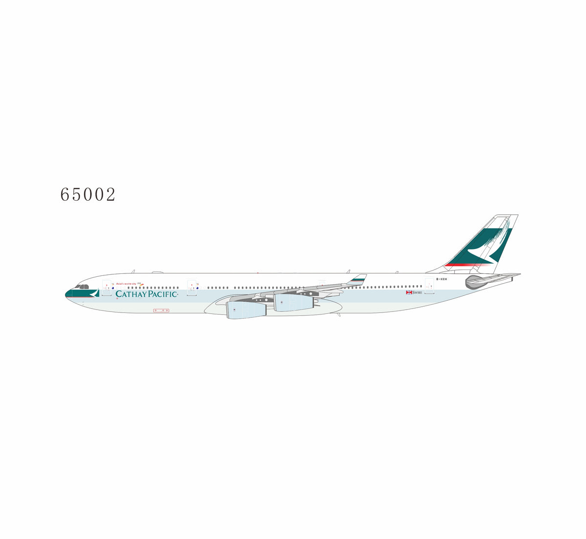 NG Models 1:400 scale PRO Cathay Pacific Airways A340-300 B-HXH (with limited card) diecast model airplane