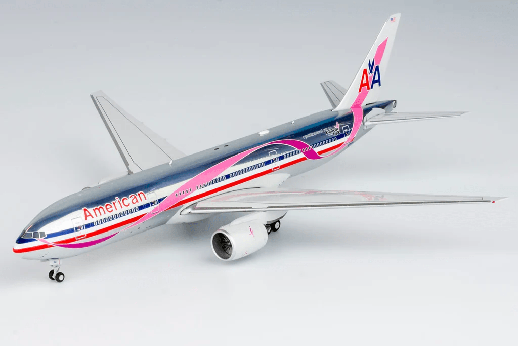 NG Models 72049 1:400 American Airlines 777-200ER N759AN (Pink Ribbon livery on chrome colors)
