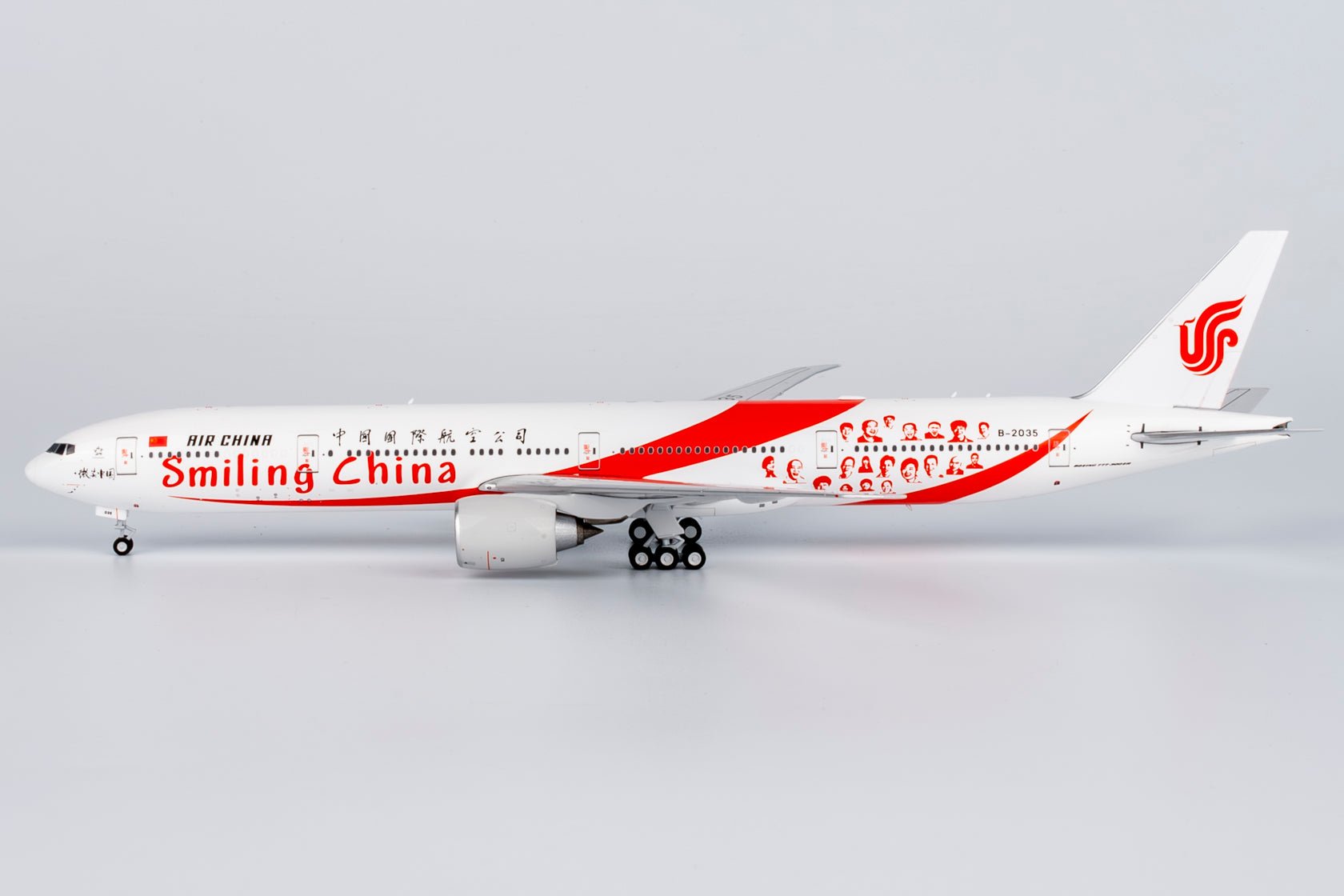 NG Models 73059 1:400 Air China 777 - 300ER B - 2035 (smiling China)