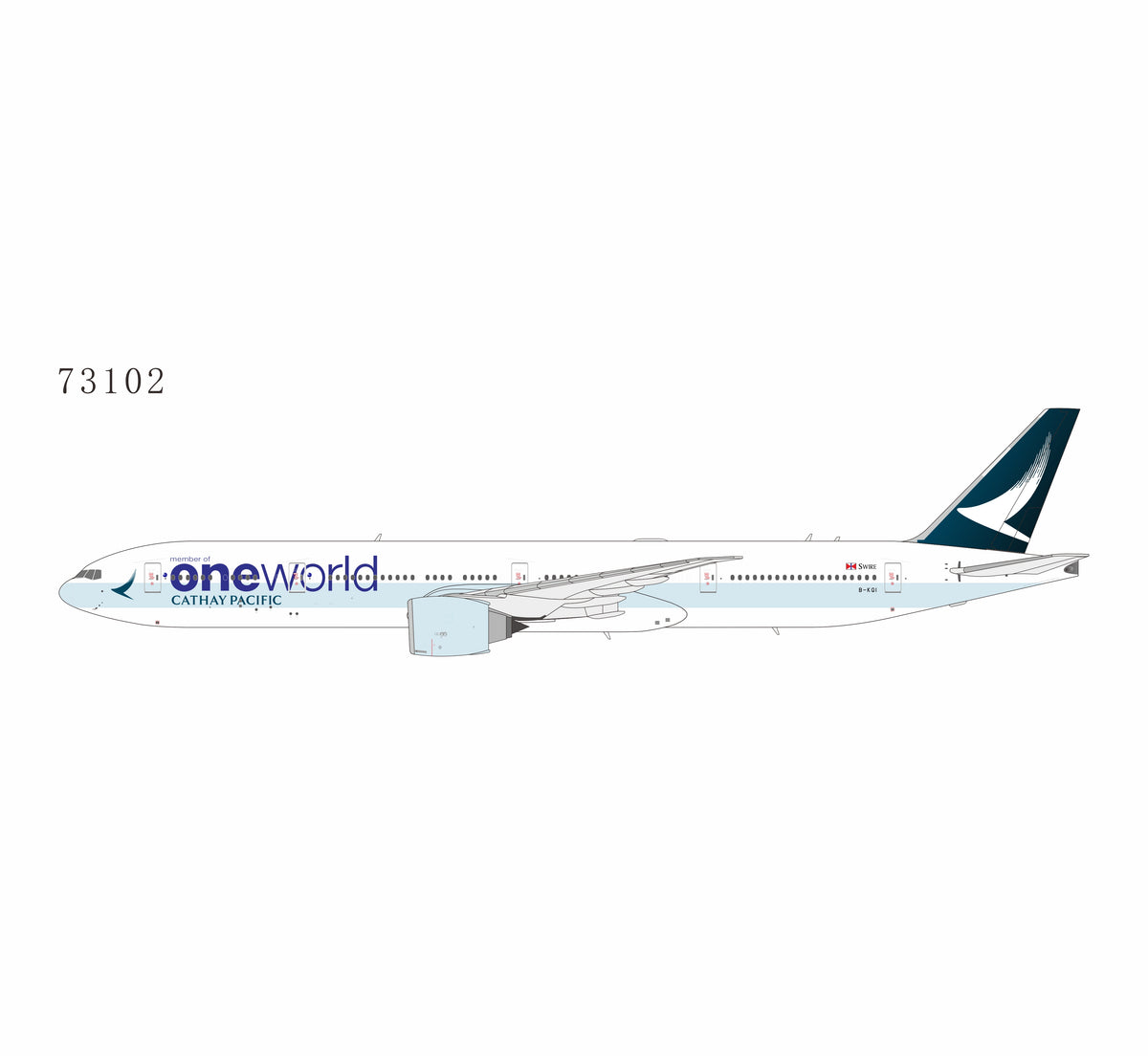 NG Models 1:400 scale ULTIMATE Cathay Pacific Airways 777-300ER B-KQI (oneworld; Luxurious packaging) diecast model airplane