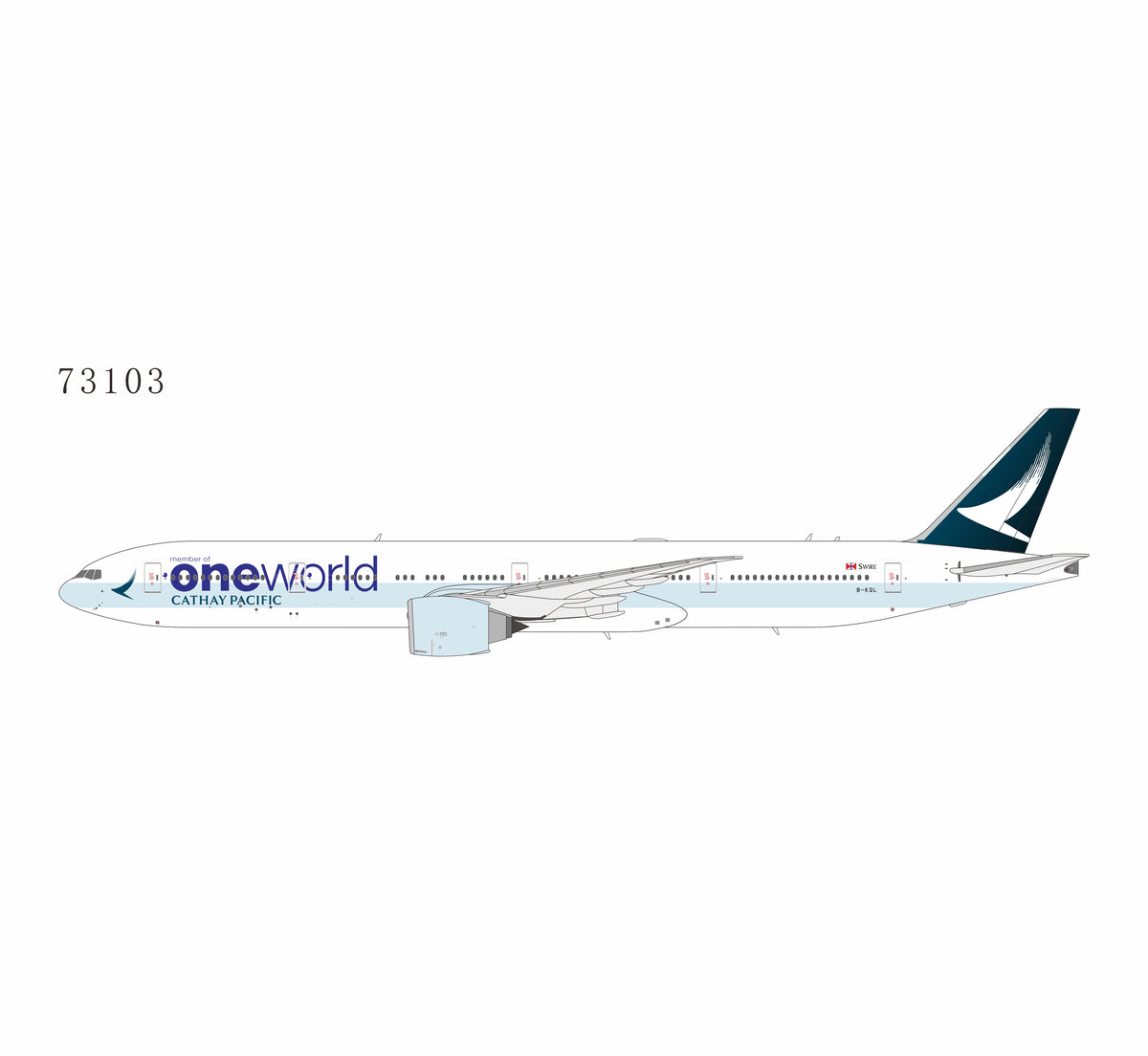 NG Models 1:400 scale PRO Cathay Pacific Airways 777-300ER B-KQL (oneworld) diecast model airplane