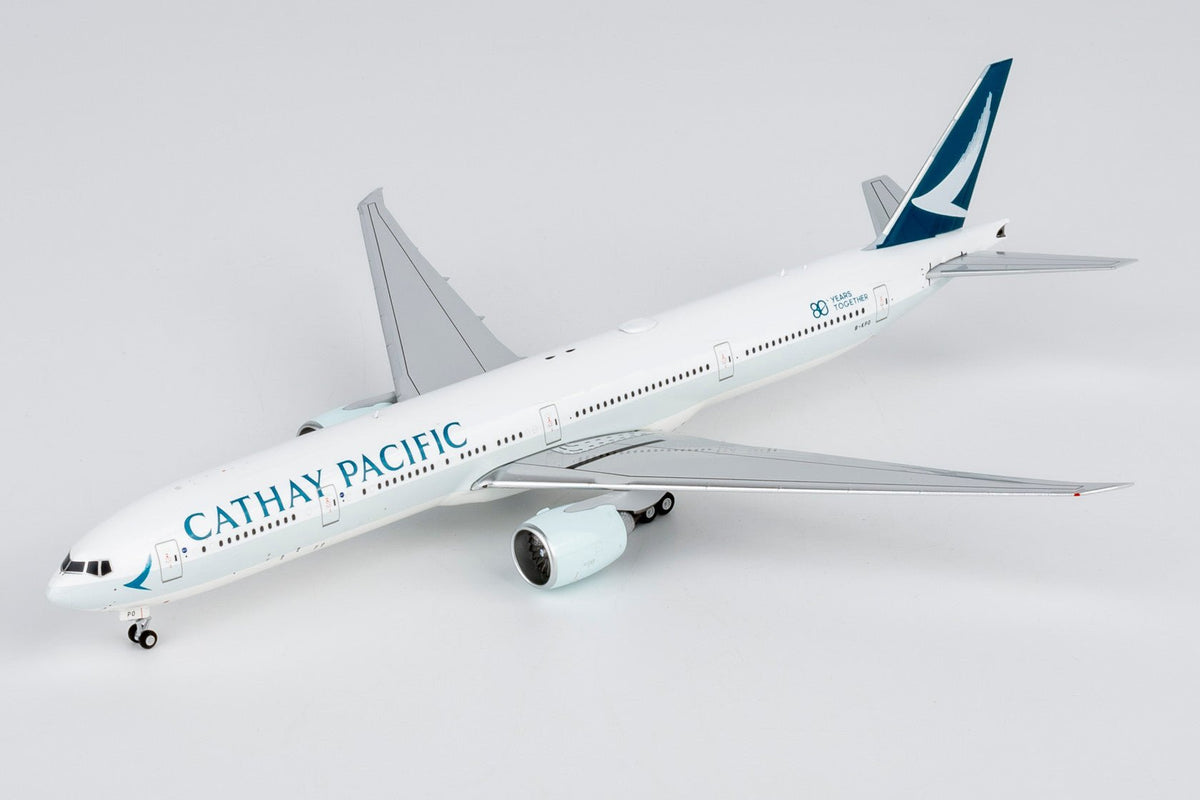 NG Models 73108 1:400 Cathay Pacific Airways 777-300ER B-KPO (large titles; "80 Years Together" sticker)