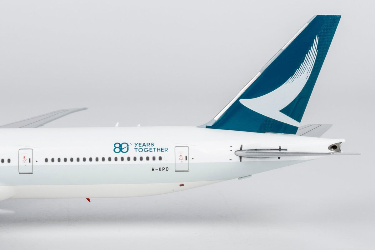 NG Models 73108 1:400 Cathay Pacific Airways 777-300ER B-KPO (large titles; "80 Years Together" sticker)