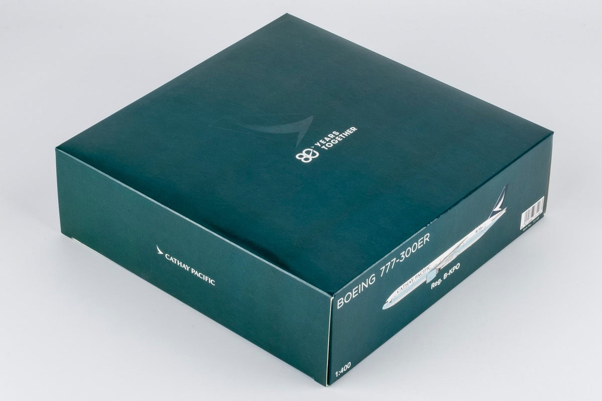 NG Models 73108 1:400 Cathay Pacific Airways 777-300ER B-KPO (large titles; "80 Years Together" sticker)