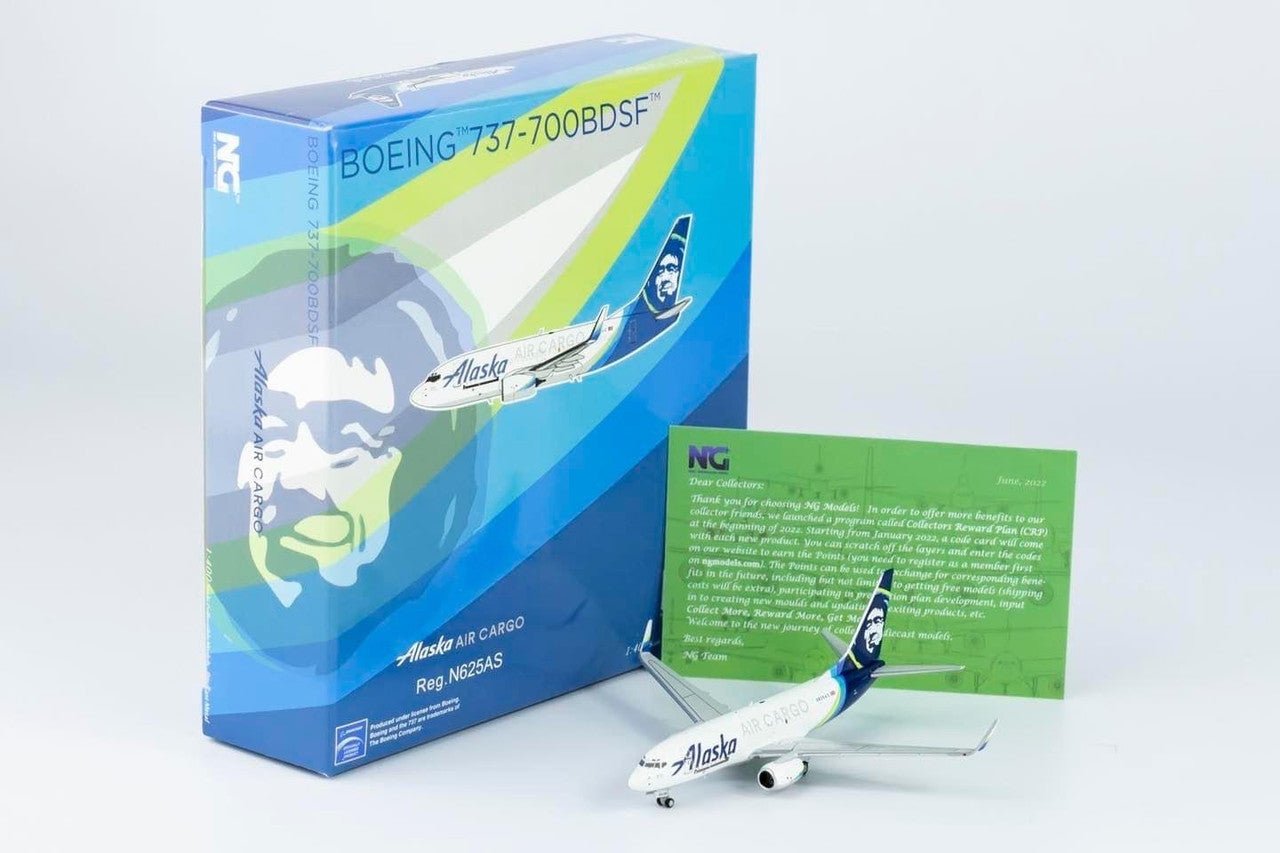 NG Models 77018 1:400 Alaska Air Cargo 737 - 700/w N625AS