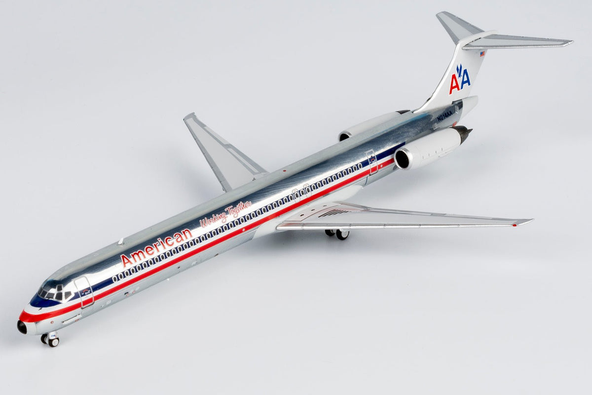 NG Models 83007 1:400 American Airlines MD - 82 N214AA (with "Working Together" titles)