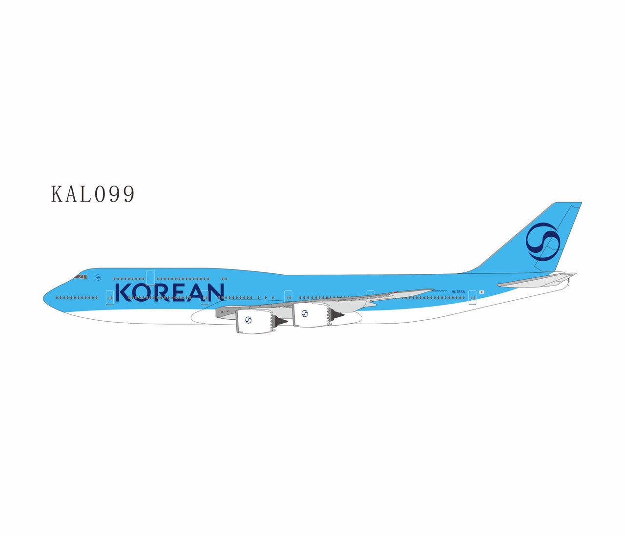NG Models [LITE] KAL099 1:400 Korean Air 737 MAX 8 HL7638 (2025's livery)