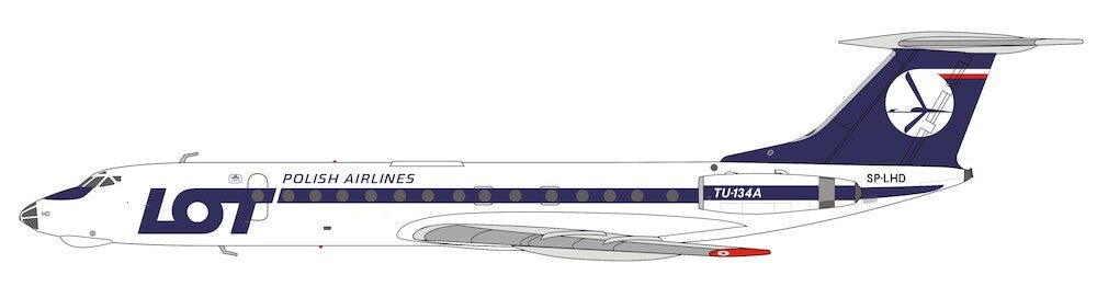 Panda Models 62412 Tu - 134A Lot - Polish Airlines SP - LHD