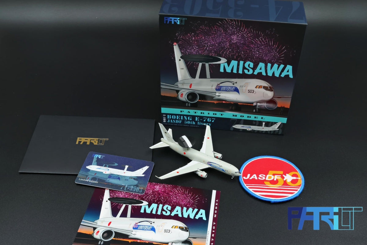 Patriot Model PT-400-013 1:400 Boeing E-767 AWACS 74-3503 JASDF, Misawa Airbase "50th Anniversary"