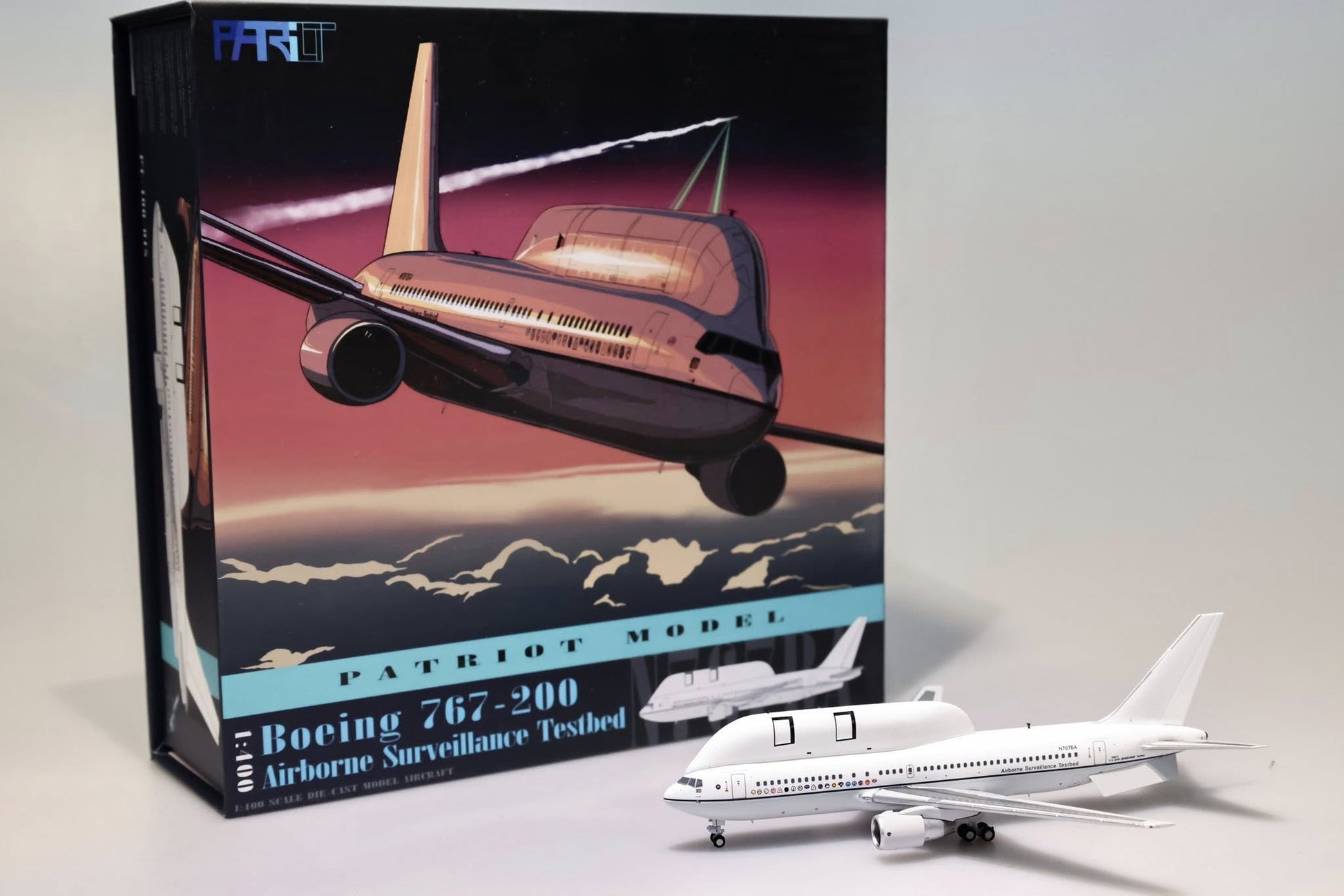 Patriot Model PT - 400 - 018 1:400 Boeing B767 - 200 US Army Airborne Surveillance Test Bed (AST) N767BA
