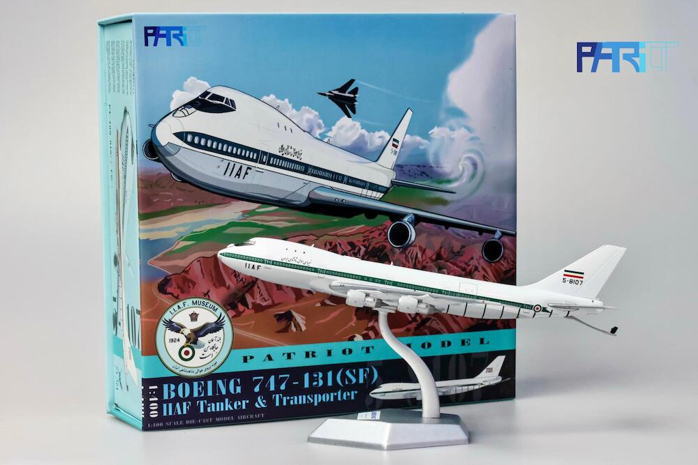 Patriot Model PT - 400 - 019FD 1:400 Boeing 747 - 131 Imperial Iranian Air Force 5 - 8108 Flap Down Edition