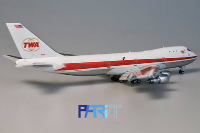 Patriot Model PT - 400 - 021FD 1:400 TWA Boeing 747 - 131 Prototype 5 N93101 Flaps Down Edition