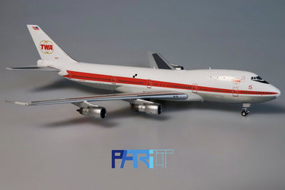 Patriot Model PT - 400 - 021RLG 1:400 TWA Boeing 747 - 131 Prototype 5 N93101 Removable Gear Edition