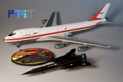 Patriot Models PT - 200 - 007FD 1:200 Boeing KC - 33 Tanker Flaps Down (747 - 100) N1352B and SR - 71A 61 - 7955 2 Plane Set
