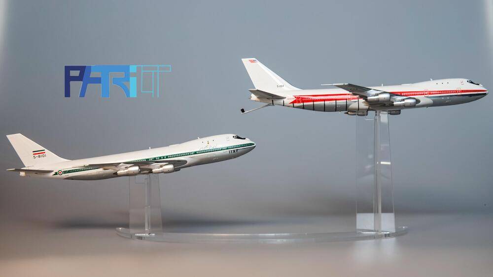 Patriot Models PT - 400 - 016FD, PT - 400 - 017FD 1:400 Imperial Iranian AF Boeing 747 - 131 5 - 284, 5 - 8101 2 Plane Set W/Flaps