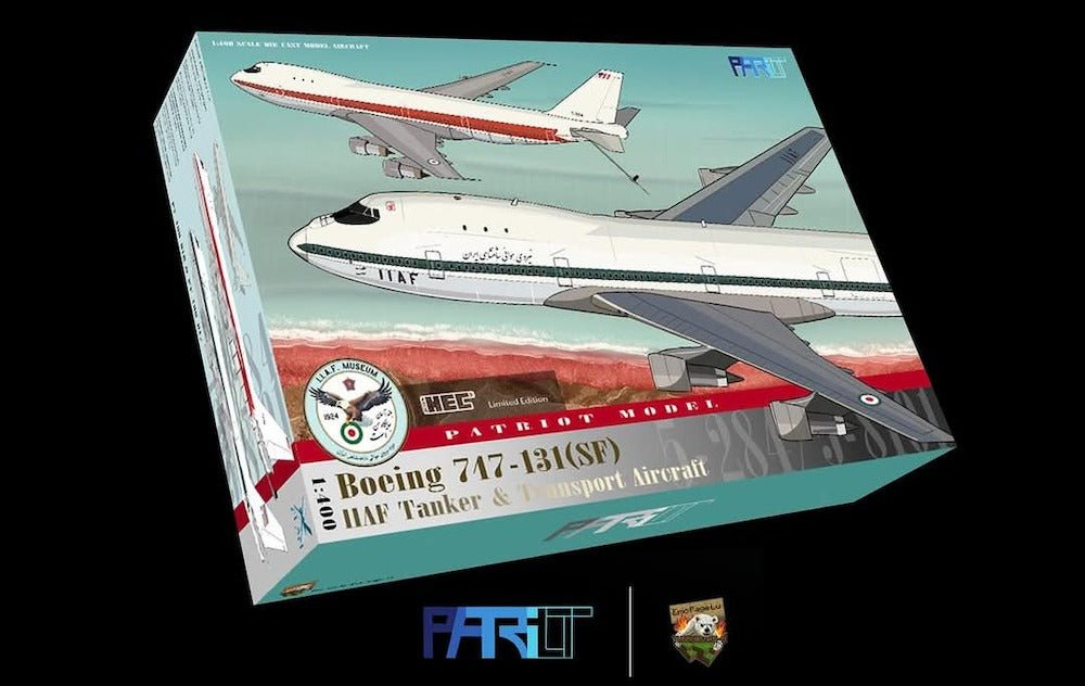 Patriot Models PT - 400 - 016FD, PT - 400 - 017FD 1:400 Imperial Iranian AF Boeing 747 - 131 5 - 284, 5 - 8101 2 Plane Set W/Flaps