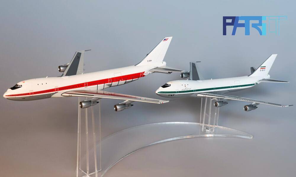 Patriot Models PT - 400 - 016FD, PT - 400 - 017FD 1:400 Imperial Iranian AF Boeing 747 - 131 5 - 284, 5 - 8101 2 Plane Set W/Flaps