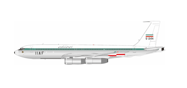 Pre-Order B-Models B-707-244 1:200 Iran Air Force 5-244 Boeing 707-3J9C