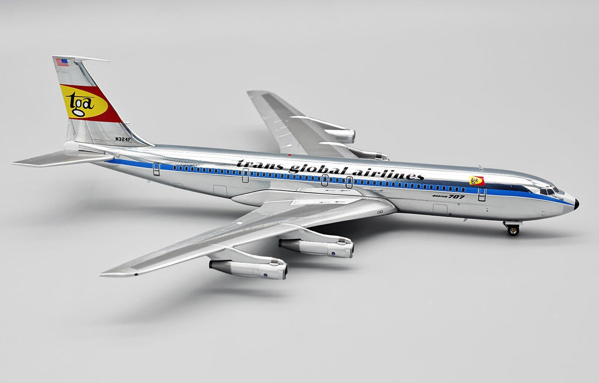 Pre - Order B - Models B - 707 - AIRPORT - 55 - P 1:200 TRANS GLOBAL AIRLINES Boeing 707 - 300 N324F