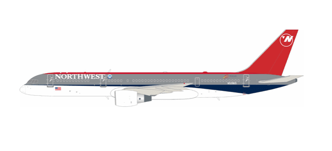 Pre - Order B - Models B - 752 - NW - 0525 1:200 Northwest Airlines Boeing 757 - 251 N528US