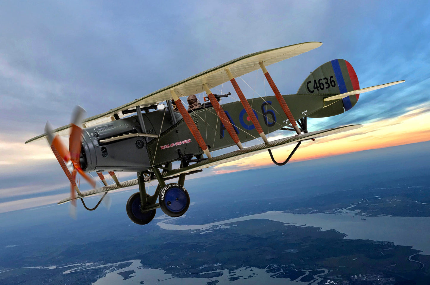 Pre - Order Corgi AA28804 1:48 Bristol F2B Fighter, A6/C4636, 'Devil - in - the - Dusk', 39 Sqn