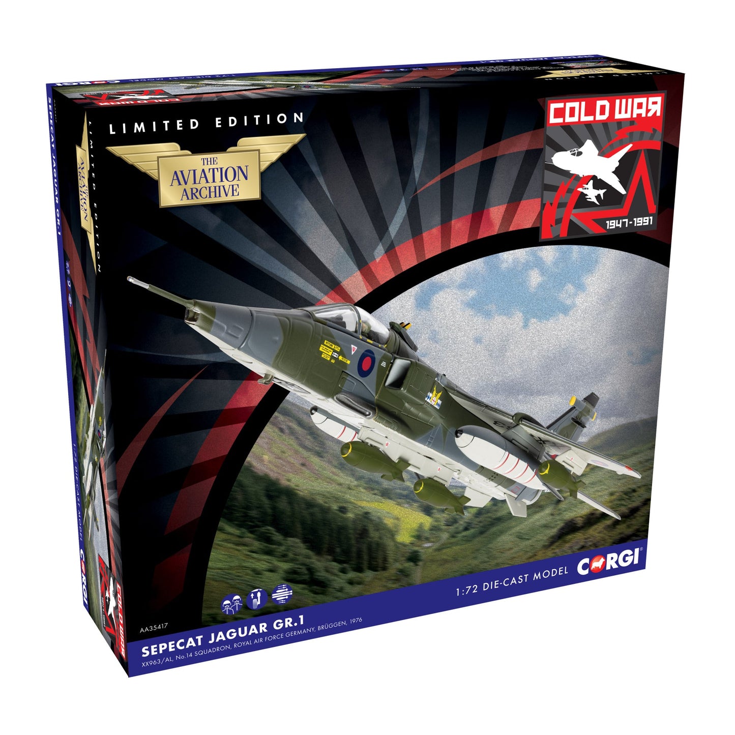 Pre - Order Corgi AA35417 1:72 SEPECAT Jaguar GR.1 XX963/AL, Germany, 1976