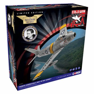 Pre - Order Corgi AA35817 1:72 North American F - 86E Sabre, Eleanor ‘E’ CHRISTINE, William T. ‘Bill’ Whisner Jr, 1952