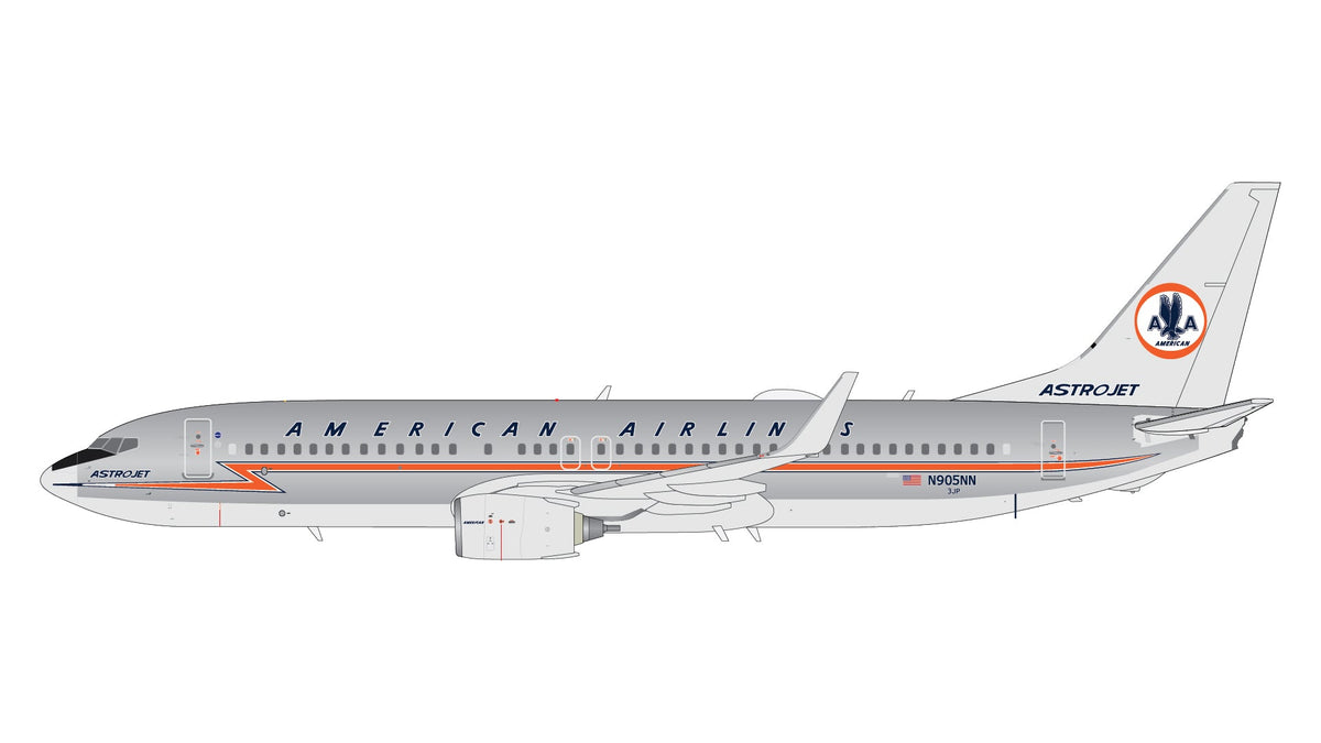 Pre-Order Gemini Jets G1AAL002 1:100 American Airlines B737-800W N905NN "Astrojet" livery (polished)