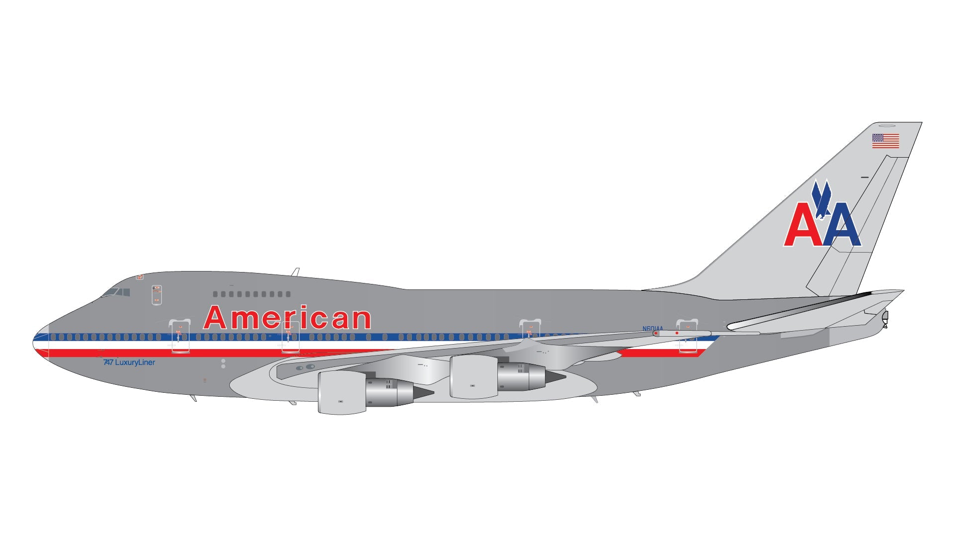 Gemini Jets G2AAL1158 1:200 American Airlines Boeing 747SP 