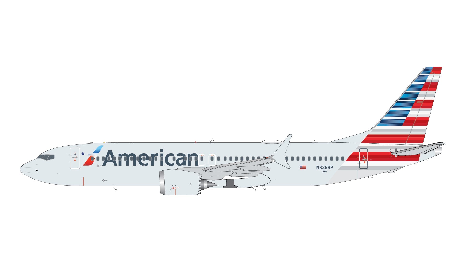 Gemini Jets G2AAL1413 1:200 American Airlines B737 MAX 8 N326RP
