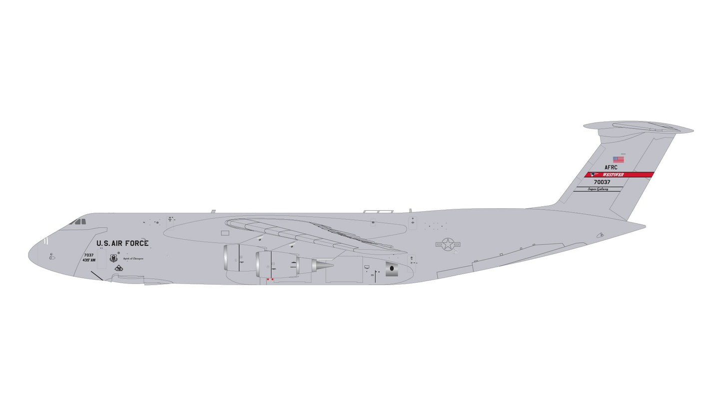 Pre - Order Gemini Jets G2AFO1136 1:200 U.S. Air Force C - 5M Super Galaxy 87 - 0037 (Westover AFB)