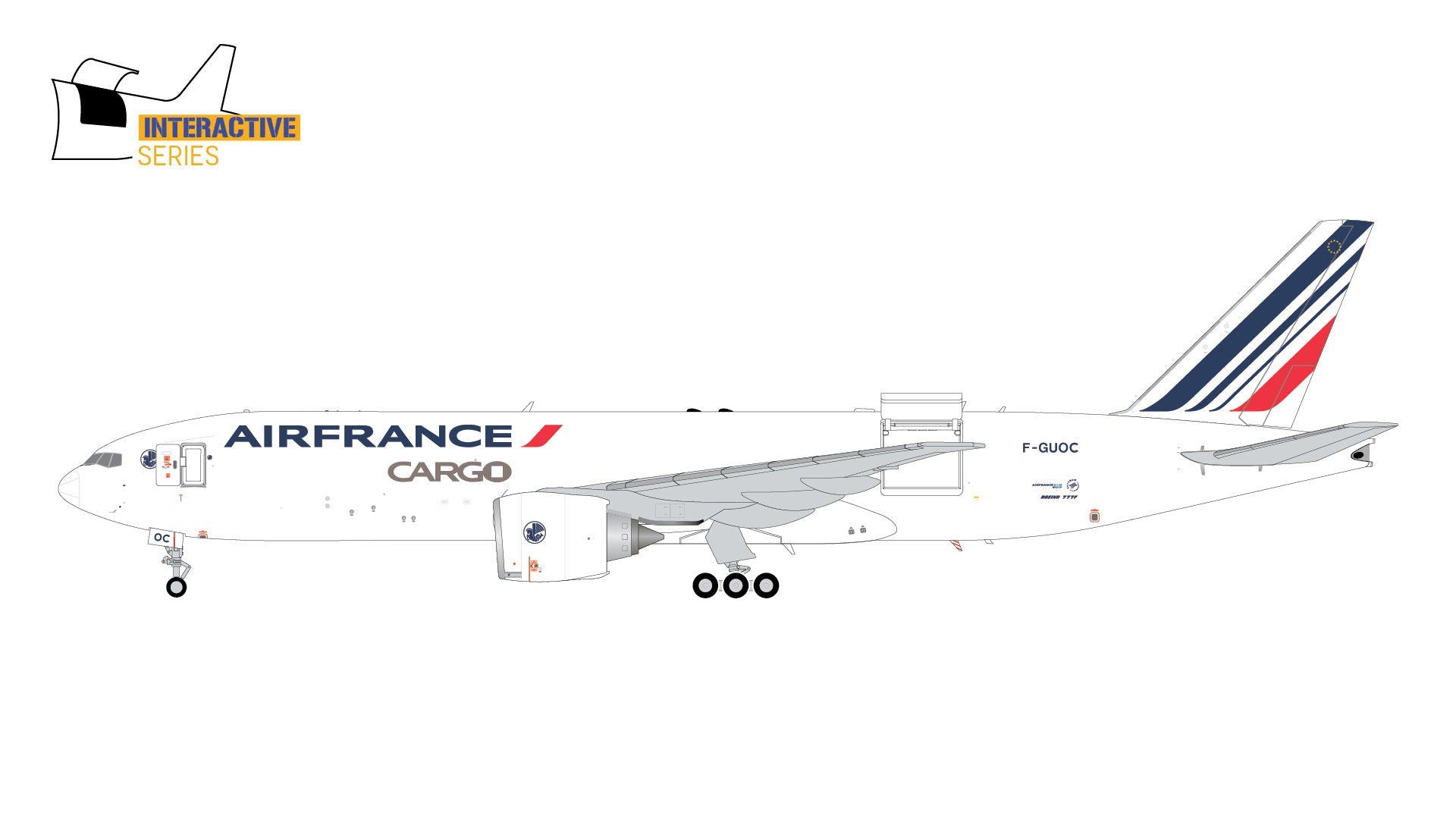 Pre - Order Gemini Jets G2AFR1183 1:200 Air France Cargo B777 - 200LRF F - GUOC (Interactive Series)