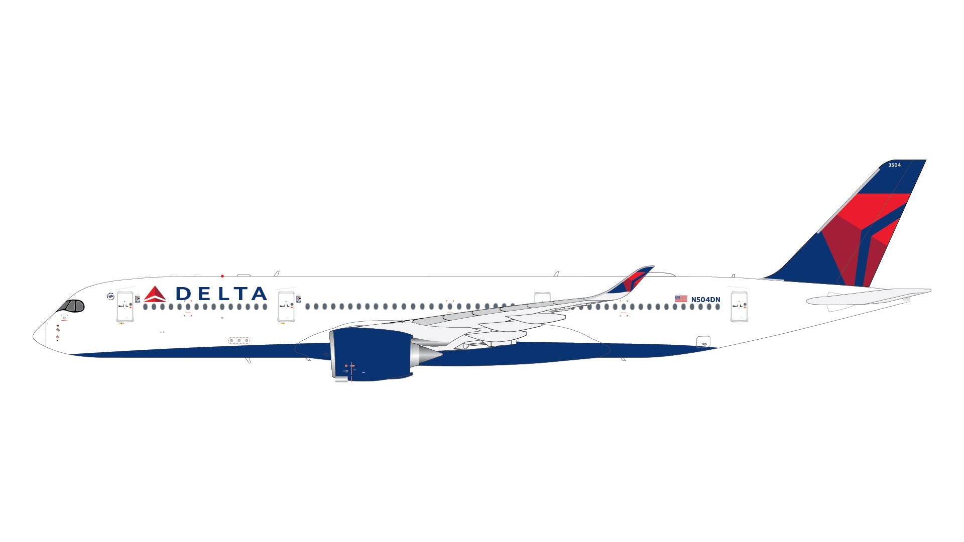 Gemini Jets G2DAL1496 1:200 Delta Air Lines A350-900 N504DN – MTS