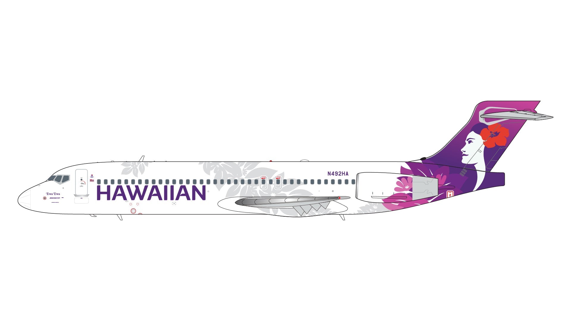Hawaiian Airlines B717-200 新塗装 1/200 Hawaiian Airlines B717-200 新塗装 1/200 Hawaiian Airlines