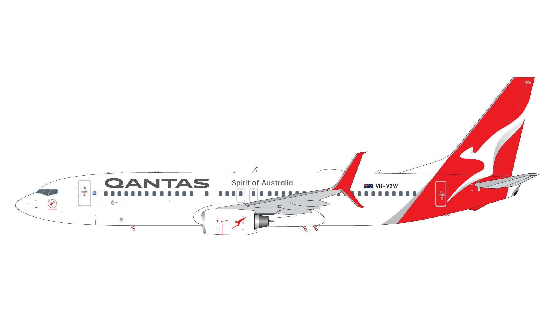 Pre - Order Gemini Jets G2QFA1432 1:200 Qantas Airways B737 - 800S VH - VZW