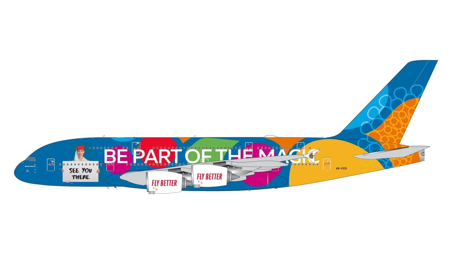 Pre - Order Gemini Jets G2UAE1409 1:200 Emirates A380 A6 - EES “Destination Dubai”/”Be Part Of The Magic”