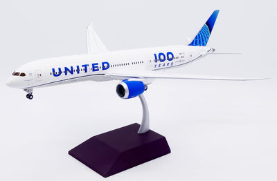 Pre - Order Gemini Jets G2UAL1258F 1:200 United Airlines Boeing 787 - 9 (Flaps Down) "100 Years" Special Scheme N61101