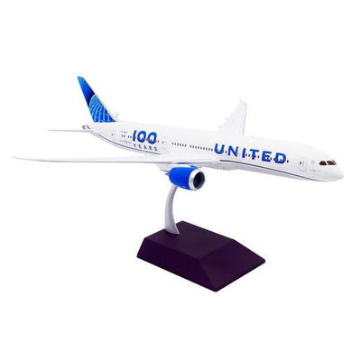 Pre - Order Gemini Jets G2UAL1258F 1:200 United Airlines Boeing 787 - 9 (Flaps Down) "100 Years" Special Scheme N61101