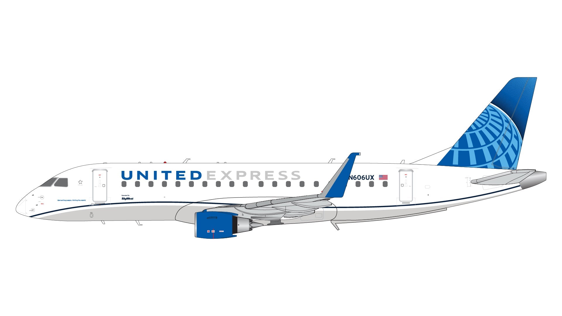  february 6 -  airline 見本盤 Gemini Jets G2UAL1406 1:200 United Express / SkyWest Airlines E175