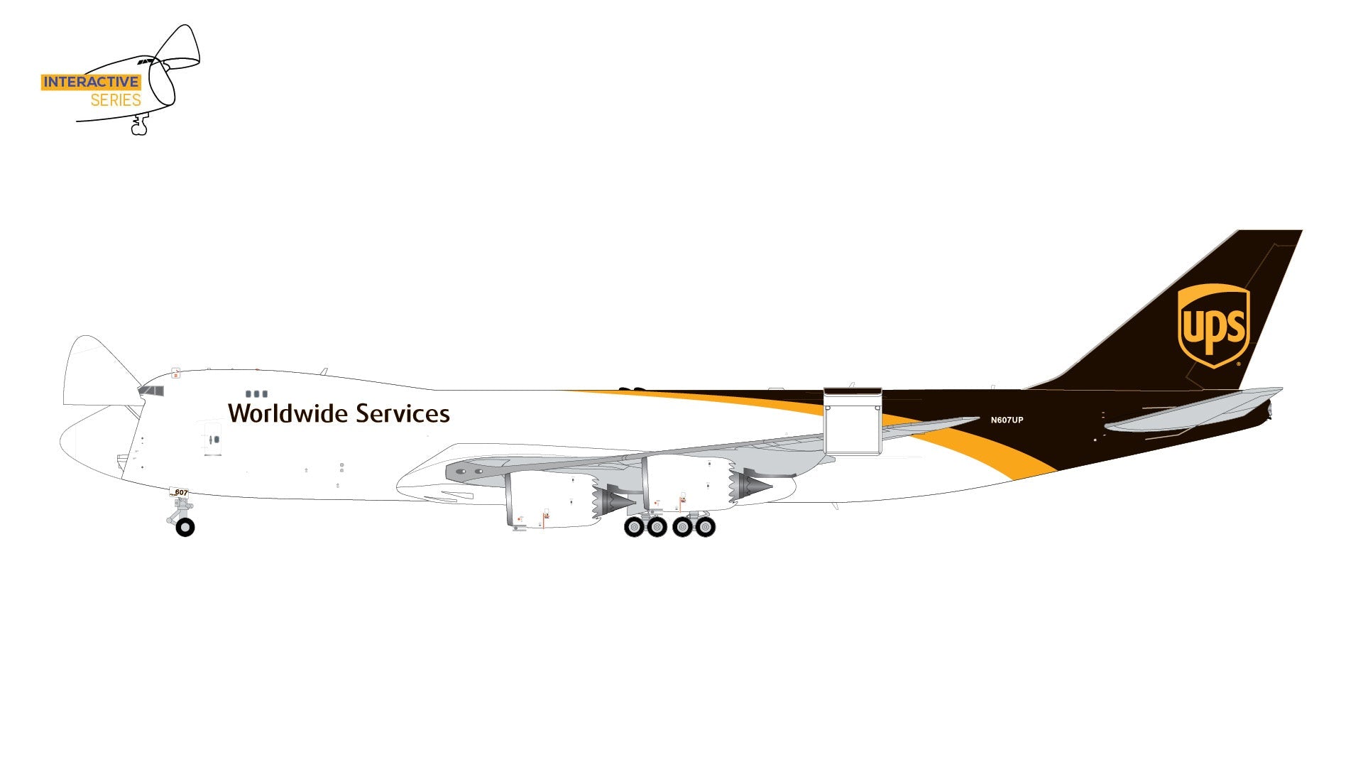 Pre - Order Gemini Jets G2UPS1187 1:200 UPS B747 - 8F Interactive Series N607UP