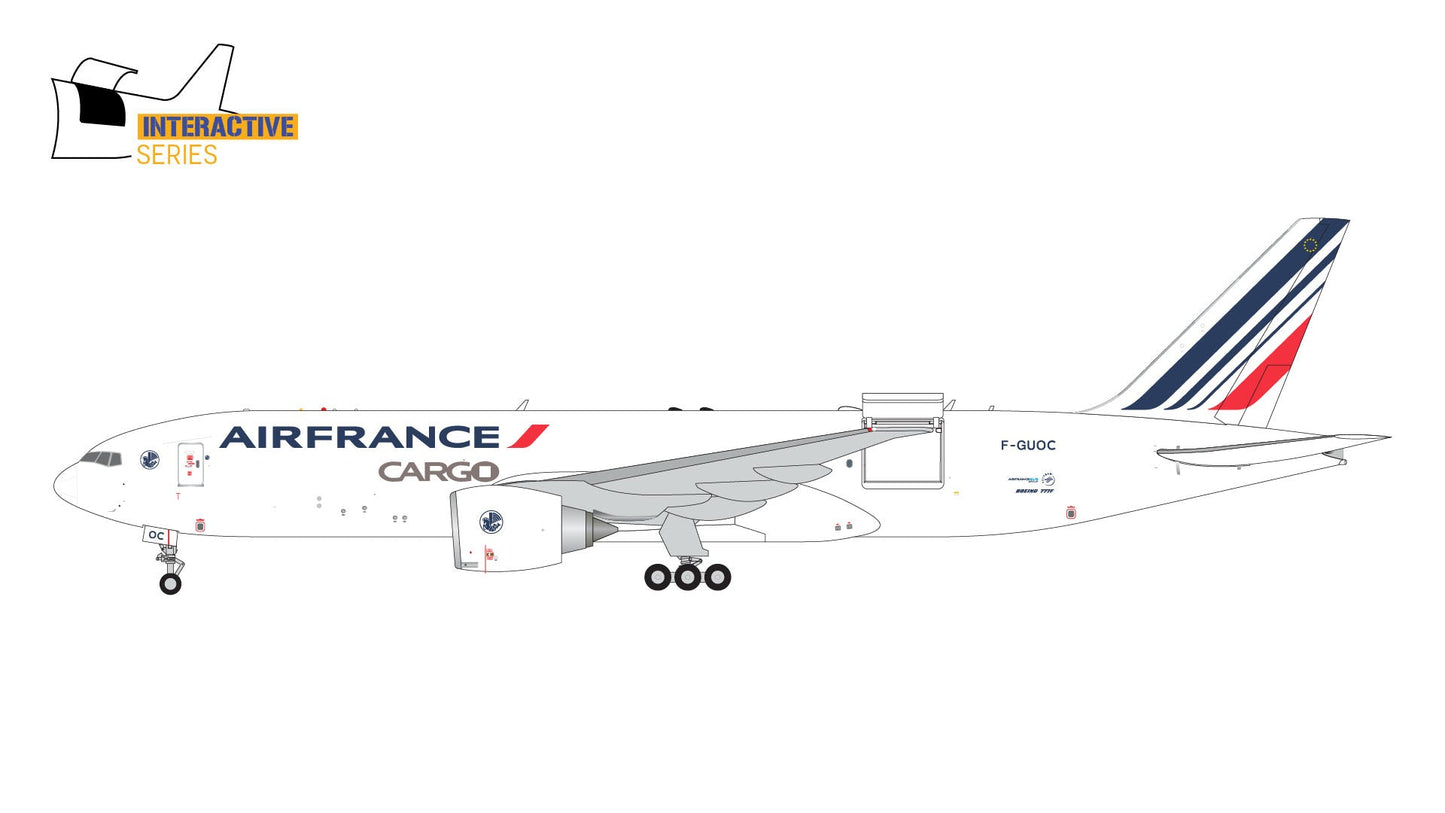 Pre - Order Gemini Jets GJAFR2148 1:400 Air France Cargo B777 - 200LRF F - GUOC (Interactive Series)