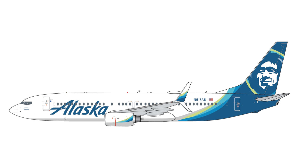 Pre-Order Gemini Jets GJASA2418 1:400 Alaska Airlines B737-800S N517AS