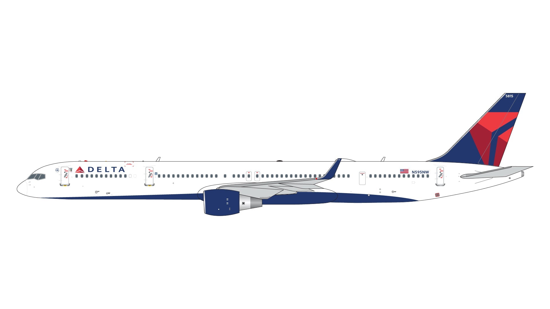 Pre - Order Gemini Jets GJDAL2362 1:400 Delta Air Lines B757 - 300W N595NW